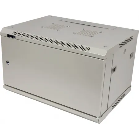 Шкаф коммутационный Lanmaster (TWT-CBWPM-27U-6X8-GY) настенный 27U 600x800мм пер.дв.металл задн.дв.спл.стал.лист 2 бок.пан. 60кг серый 56кг