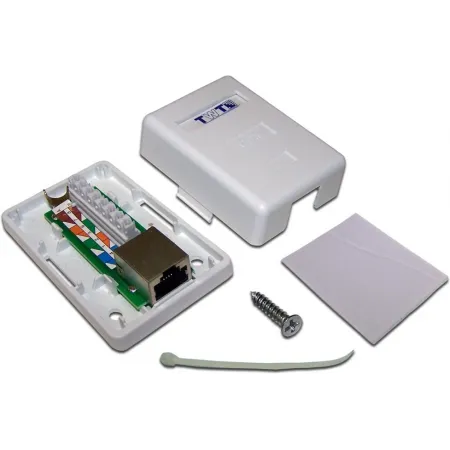 Розетка Lanmaster TWT-SM1-45/S6-WH настен.RJ45 1 кат.6 STP бел. (упак.:1шт)