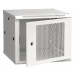 Шкаф коммутационный ITK Linea W (LWR3-09U66-PF) настенный 9U 600x600мм пер.дв.перфор. 2 бок.пан. направл.под закл.гайки 90кг серый 500мм 200град. 500мм IP20 IK10 сталь