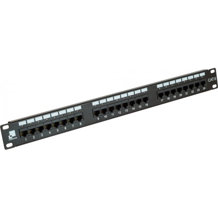 Патч-панель Lanmaster LAN-PPI24U6 19" 1U 24xRJ45 кат.6 UTP Патч-панель Lanmaster LAN-PPI24U6 19" 1U 24xRJ45 кат.6 UTP