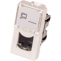 Вставка Lanmaster LAN-SIP-22U5E-WH 22.5x45 1xKeystone