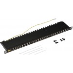 Патч-панель Lanmaster LAN-PPC24S6 19" 0.5U 24xRJ45 кат.5E STP