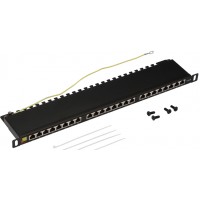 Патч-панель Lanmaster LAN-PPC24S6 19" 0.5U 24xRJ45 кат.5E STP