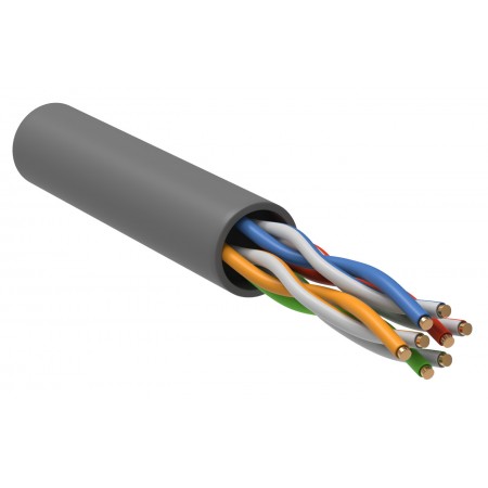 Кабель информационный ITK Generica BC1-C5E04-111-305-G кат.5E U/UTP 4 парыX25AWG PVC внутренний 305м серый