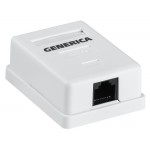 Розетка ITK Generica CS2-1C5EU-12-G настенная 49.2x65.5x25.2мм RJ45 пластик белый