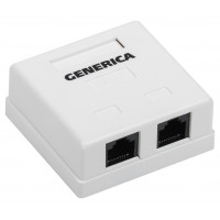 Розетка ITK Generica CS2-1C5EU-22-G настенная 62x59.6x26.5мм RJ45 пластик белый