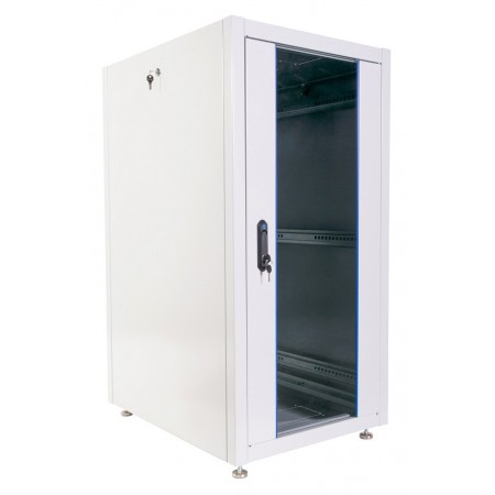 Шкаф коммутационный ЦМО (ШТК-Э-24.6.8-13АА) напольный 24U 600x800мм пер.дв.стекл металл 2 бок.пан. 540кг серый 59кг 180град. 1187мм IP20