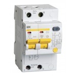 Выключатель автом. дифф. тока IEK MAD10-2-020-C-030 АД12 20A тип C 4.5kA 30мА AC 2П 230В 3мод белый (упак.:1шт)