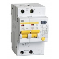 Выключатель автом. дифф. тока IEK MAD10-2-025-C-030 АД12 25A тип C 4.5kA 30мА AC 2П 230В 3мод белый (упак.:1шт)