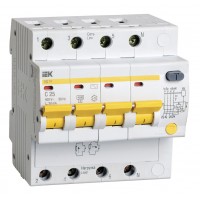 Выключатель автом. дифф. тока IEK MAD10-4-025-C-030 АД14 25A тип C 4.5kA 30мА AC 4П 230/400В 5мод белый (упак.:1шт)