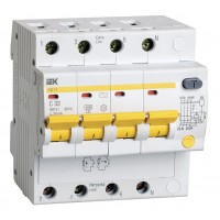 Выключатель автом. дифф. тока IEK MAD10-4-032-C-030 АД14 32A тип C 4.5kA 30мА AC 4П 400В 5мод белый (упак.:1шт)