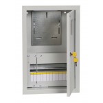Щит распределительный IEK MKM25-V-12-31-ZO TITAN ЩУРв-1/12зо-1 36 УХЛ3 встраиваемый 320мм 165мм 480мм 12мод. металл IP31 серый с возможностью установки счетчика (упак.:1шт)