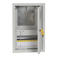 Щит распределительный IEK MKM25-V-12-31-ZO TITAN ЩУРв-1/12зо-1 36 УХЛ3 встраиваемый 320мм 165мм 480мм 12мод. металл IP31 серый с возможностью установки счетчика (упак.:1шт)