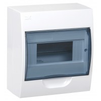 Щит распределительный IEK MKP12-N-08-40-20 ЩРН-П-8 для установки модульных устройств навесной 184мм 97мм 200мм 660B 8мод. пластик IP41 белый (упак.:1шт)