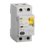 Выключатель дифф.тока УЗО IEK MDV10-2-016-030 ВД1-63 16A 30мА AC 2П 230В 2мод белый (упак.:1шт)