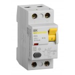 Выключатель дифф.тока УЗО IEK MDV10-2-040-030 ВД1-63 40A 30мА AC 2П 230В 2мод белый (упак.:1шт)