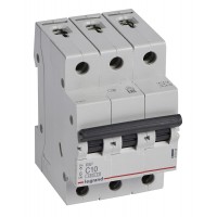 Выключатель автоматический Legrand 419706 RX3 10A тип C 4.5kA 3П 400В 3мод