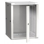 Шкаф коммутационный ITK Linea W (LWR3-15U66-GF) настенный 15U 600x600мм пер.дв.стекл направл.под закл.гайки 90кг серый 500мм 770мм сталь