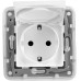 Розетка силов. Legrand Etika 672232 скрыт. зазем. крыш. IP44 белый