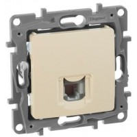 Розетка телеф. Legrand Etika 672340 скрыт. слоновая кость