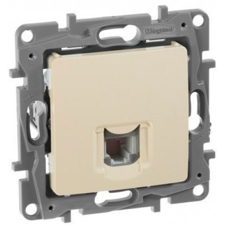 Розетка телеф. Legrand Etika 672340 скрыт. слоновая кость