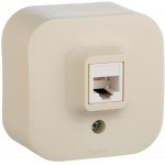 Розетка комп. Legrand Quteo 782254 откр. слоновая кость
