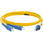 Патч-корд Lanmaster LAN-2LC-2SC/SU-1.0 2x9/125 OS1/OS2 LC дуплекс-SC дуплекс 1м LSZH желтый