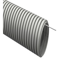 Труба гофр. гибкая ПВХ IEK CTG20-50-K41-015I внеш.D=50мм с протяжкой 15м сер.