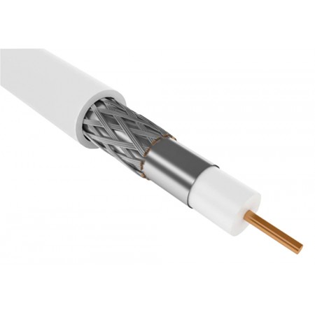 Кабель коаксиальный ITK CC1-R6F1-111-100-G RG-6 F/UTP 75Om PVC внутренний 100м белый