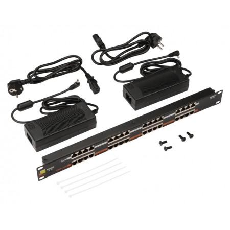 Патч-панель Lanmaster POE LAN-PP16-POE/A2 19" 1U 16xRJ45 кат.5e