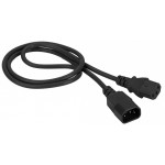 Шнур питания Lanmaster LAN-PP13/14-0.5-BK C13-С14 проводник.:3x0.75мм2 0.5м 220В (упак.:1шт) черный