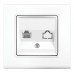 Розетка комп. Panasonic Linnera S 91400078-RU одинар. скрыт. IP20 белый (упак.:1шт)