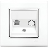 Розетка комп. Panasonic Linnera S 91400078-RU одинар. скрыт. IP20 белый (упак.:1шт)