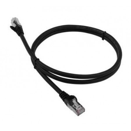 Патч-корд Lanmaster LAN-PC45/S6A-1.0-BK FTP RJ-45 вил.-вилка RJ-45 кат.6A 1м черный LSZH (уп.:1шт)