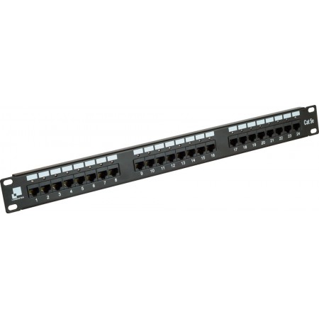 Патч-панель Lanmaster LAN-PPI24U5E 19" 1U 24xRJ45 кат.5e UTP