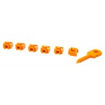 Заглушка Lanmaster LAN-SEC45-PL-SET-OR (упак.:6шт) 6м оранжевый