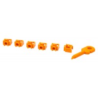 Заглушка Lanmaster LAN-SEC45-PL-SET-OR (упак.:6шт) 6м оранжевый