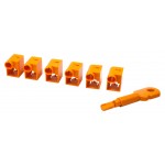 Блокиратор Lanmaster LAN-SEC45-CL-SET-OR (упак.:6шт) 6м оранжевый
