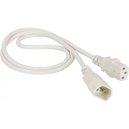 Шнур питания Lanmaster LAN-PP13/14-1.0-WH C13-С14 проводник.:3x0.75мм2 1м 220В 10А (упак.:1шт) белый