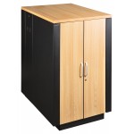 Шкаф коммутационный Lanmaster Soundproof (LAN-DC-CBSP-24U-WD) напольный 24U 750x1130мм пер.дв. с шумоизол. 2 бок.пан. без задн.дв. 1000кг 186кг с вентилятором