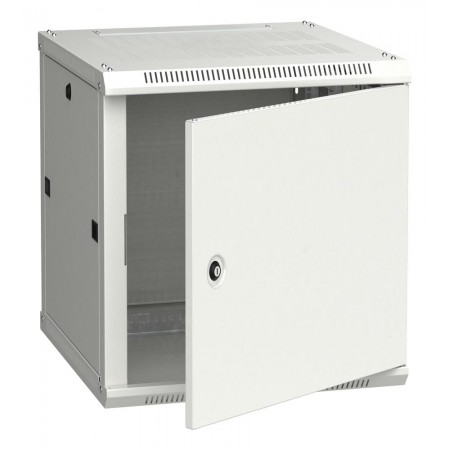 Шкаф коммутационный ITK Linea W (LWR3-09U66-MF) настенный 9U 600x600мм пер.дв.металл 2 бок.пан. направл.под закл.гайки 90кг серый 500мм 200град. 600мм IP20 IK10 сталь