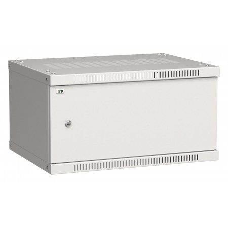 Шкаф коммутационный ITK Linea WE (LWE3-06U64-MF) настенный 6U 600x450мм пер.дв.металл 50кг серый 400мм 200град. 320мм IP20 сталь