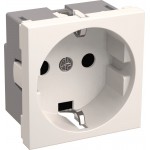 Розетка силов. IEK CKK-40D-RSZB2-K01-K одинар. DIN - рейка зазем. штор. IP20 белый (упак.:1шт)