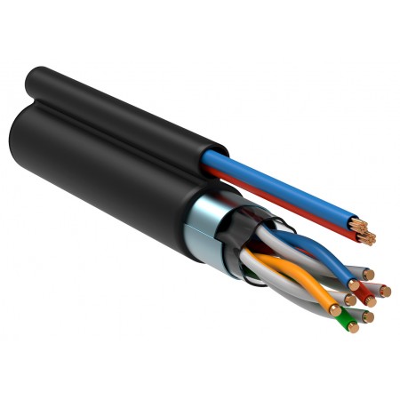 Кабель информационный ITK LC3-C5E04-379 кат.5E F/UTP 4 парыX24AWG LDPE внешний 305м черный