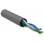 Кабель информационный ITK BC1-C5E02-111-305-G кат.5E U/UTP 2 пары PVC внутренний 305м серый