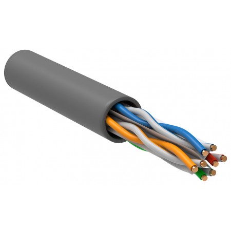 Кабель информационный ITK LC1-C604-111 кат.6 U/UTP 4 парыX23AWG PVC внутренний 305м серый