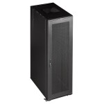 Шкаф коммутационный Lanmaster (TWT-CBB-18U-6X10-G1) напольный 18U 600x1000мм пер.дв.стекл металл 2 бок.пан. 800кг черный