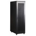 Шкаф коммутационный Lanmaster (TWT-CBB-18U-6X10-G1) напольный 18U 600x1000мм пер.дв.стекл металл 2 бок.пан. 800кг черный