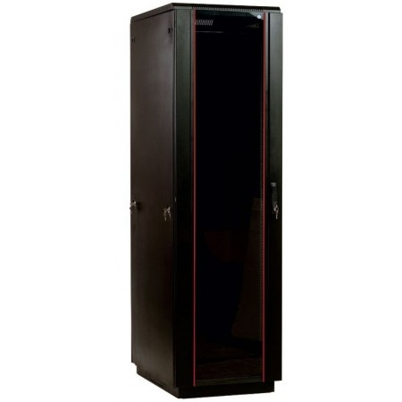 Шкаф серверный ЦМО (ШТК-М-47.6.8-1ААА-9005) напольный 47U 600x800мм пер.дв.стекл задн.дв.стал.лист 2 бок.пан. направл.под закл.гайки 1010кг черный 655мм 116.28кг 180град. 2250мм