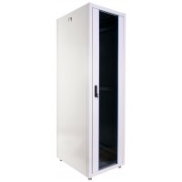 Шкаф серверный ЦМО (ШТК-Э-42.8.10-13АА) напольный 42U 800x1000мм пер.дв.стекл металл 2 бок.пан. направл.под закл.гайки 710кг серый 915мм 114кг 180град. 1987мм IP20 сталь